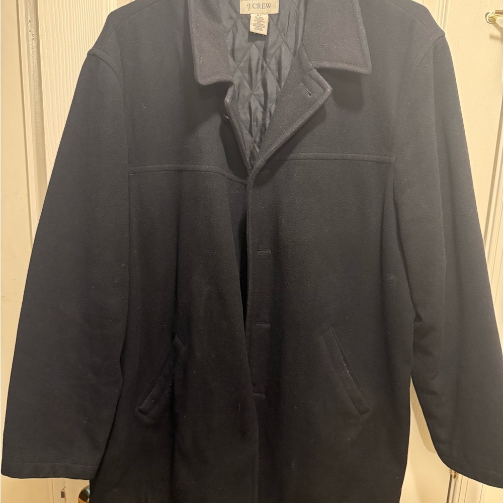 J. Crew Men's Black Pea Coat